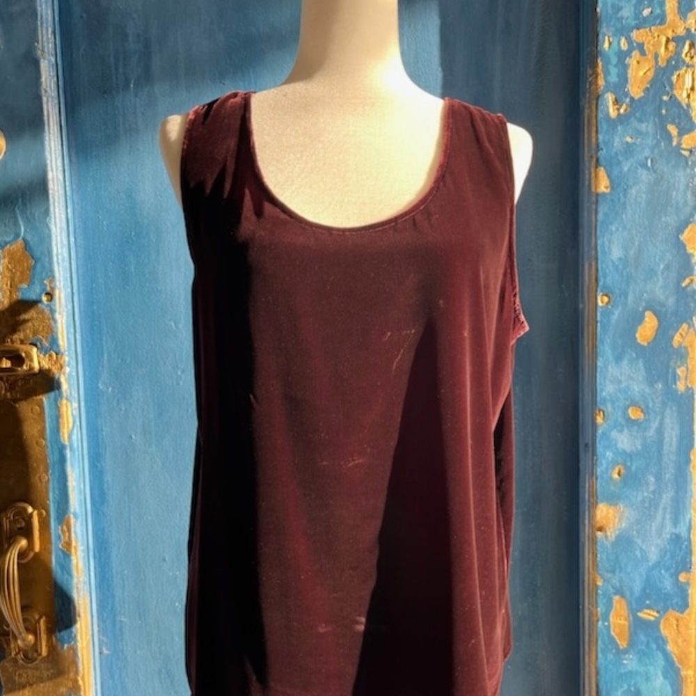 Velvet Josephine Chaus Deep Red Blouse